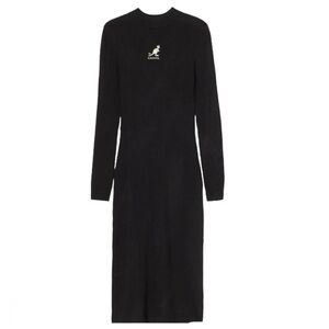 KANGOL X H&M long sleeve bodycon dress with slits